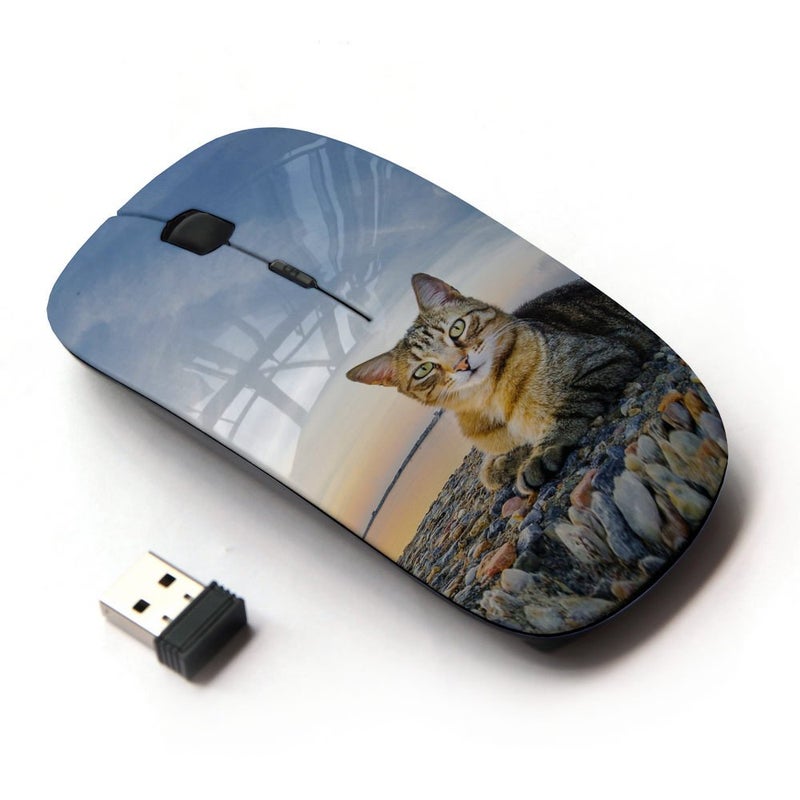 KOOLmouse [ Optical 2.4G Wireless Mouse [ House Cat Nature Sunset Shorthair British ] - Image 1